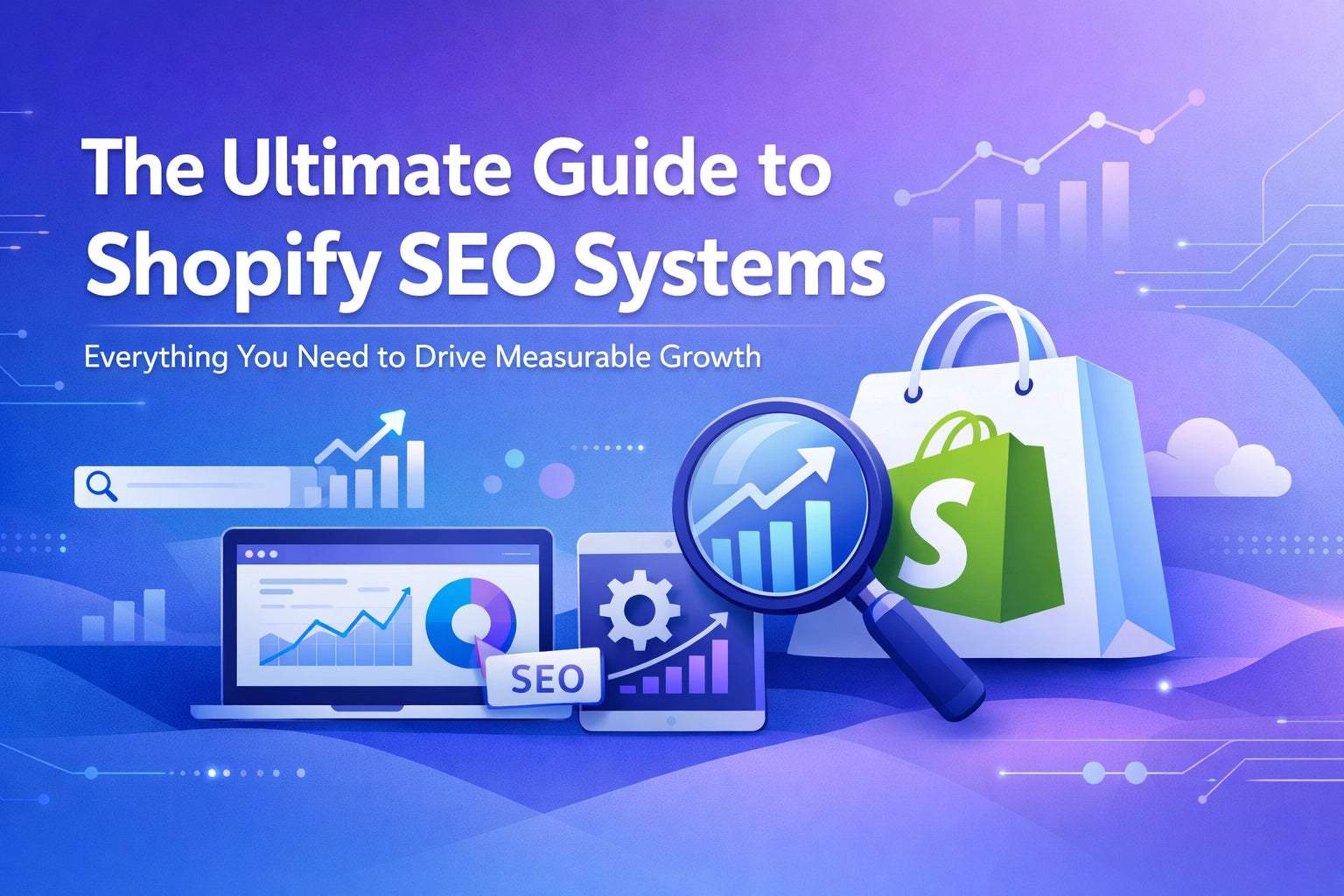 Blue VOIGT logo with arrow and globe symbolizing Shopify SEO systems and digital growth since 2008