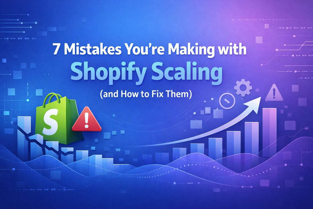 VOIGT Infographic highlighting 7 mistakes in Shopify scaling and solutions to fix them
